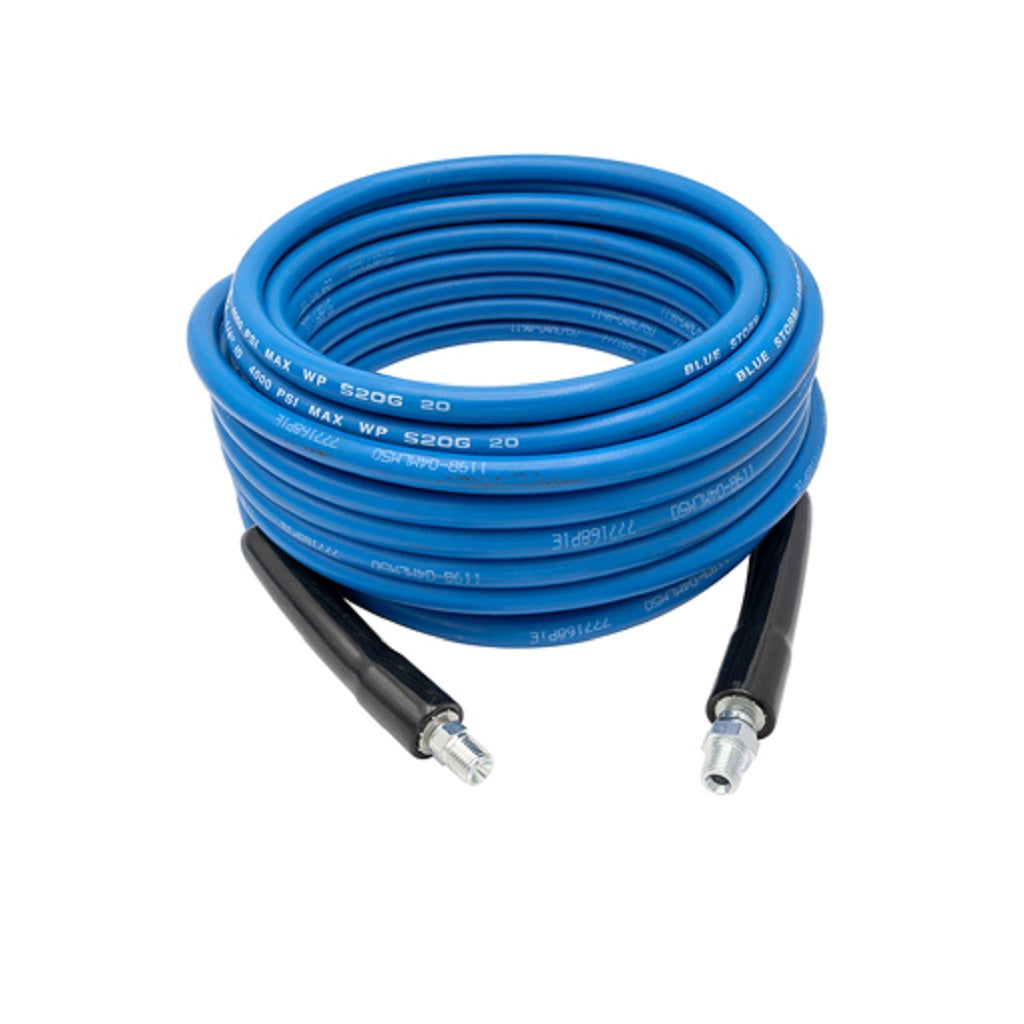 119B-04MLM25 4000psi 50 Feet 1/4 Inch ID Smooth Blue Cover Power Washer Hose