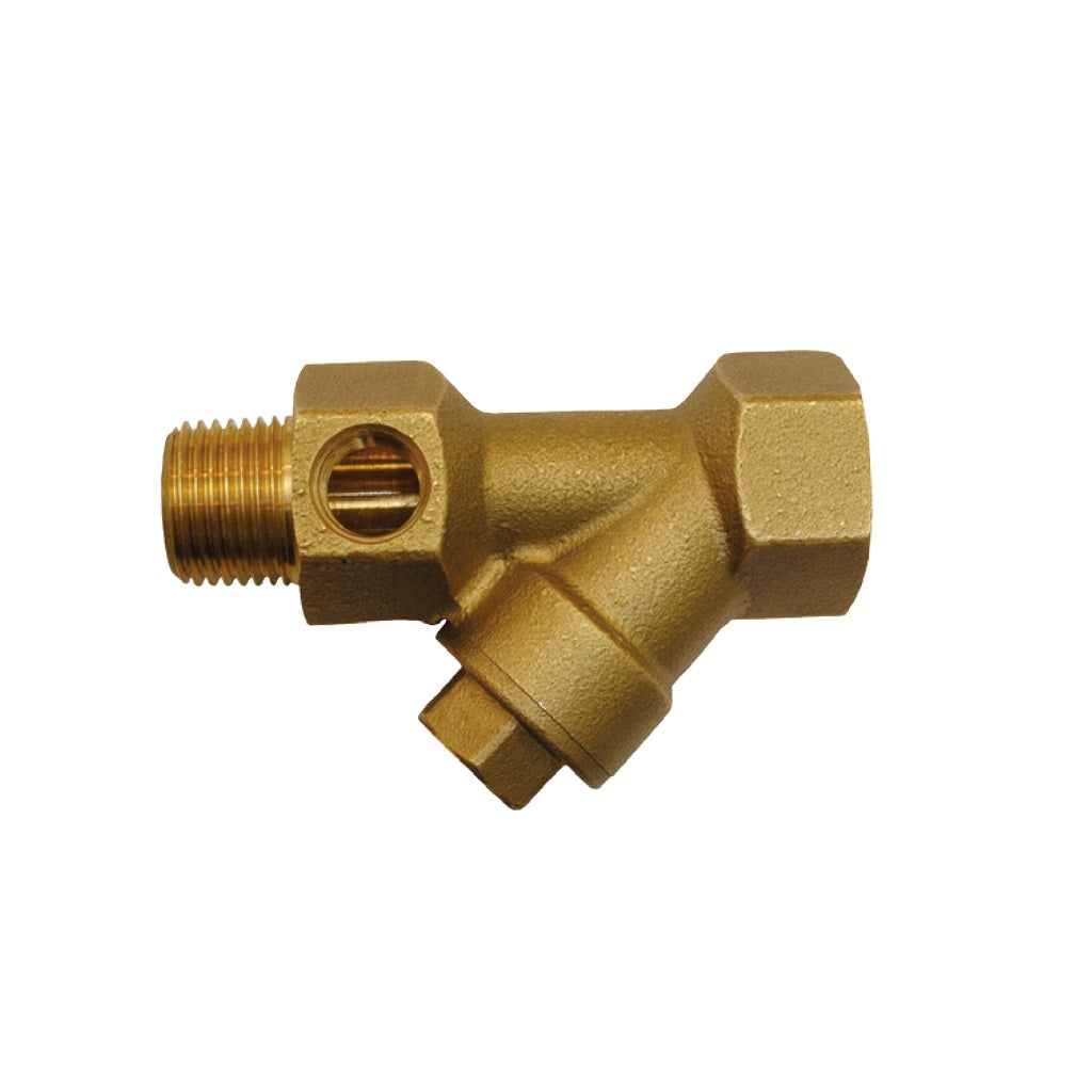 1/2&quot; Brass Y Strainer Male x Female with 1/4&quot; Bypass Port
