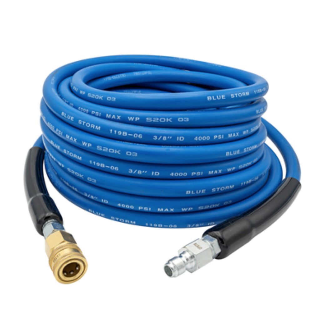 Blue Storm 4000psi 3/8 Inch ID Pressure Wash Hose 119B-06CST ATPRO Powerclean Equipment