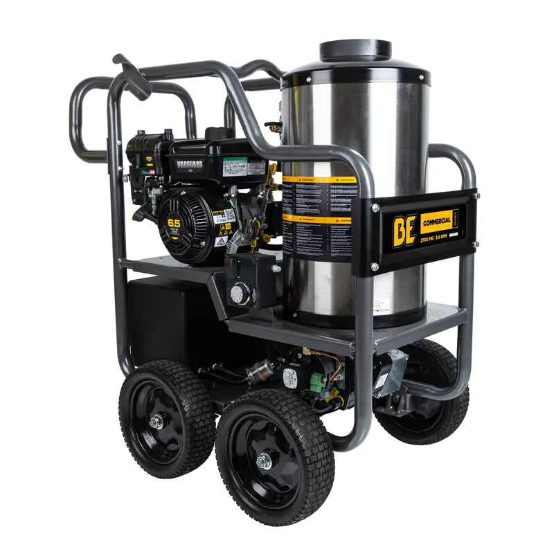 HW2765VA Portable Vanguard Hot Water Direct Drive Gas Pressure Washer 2700 PSI 3 GPM Diesel Burner