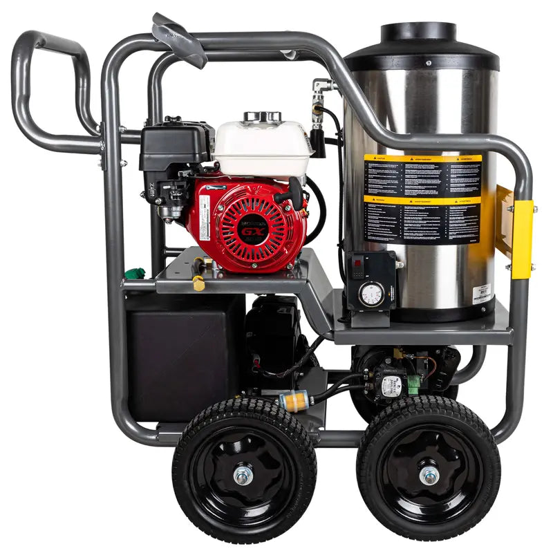 BE HW2765HG Portable Honda Hot Water Direct Drive Gas Pressure Washer 2700 PSI 2.8 GPM Diesel Burner