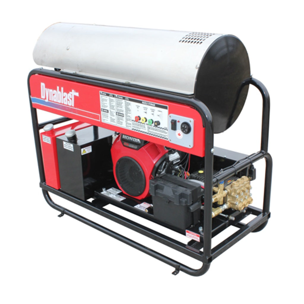Dynablast HDC8035BGFH Industrial Hot Water Pressure Washer Skid 3000 PSI 8 GPM Diesel Burner ATPRO Powerclean Equipment