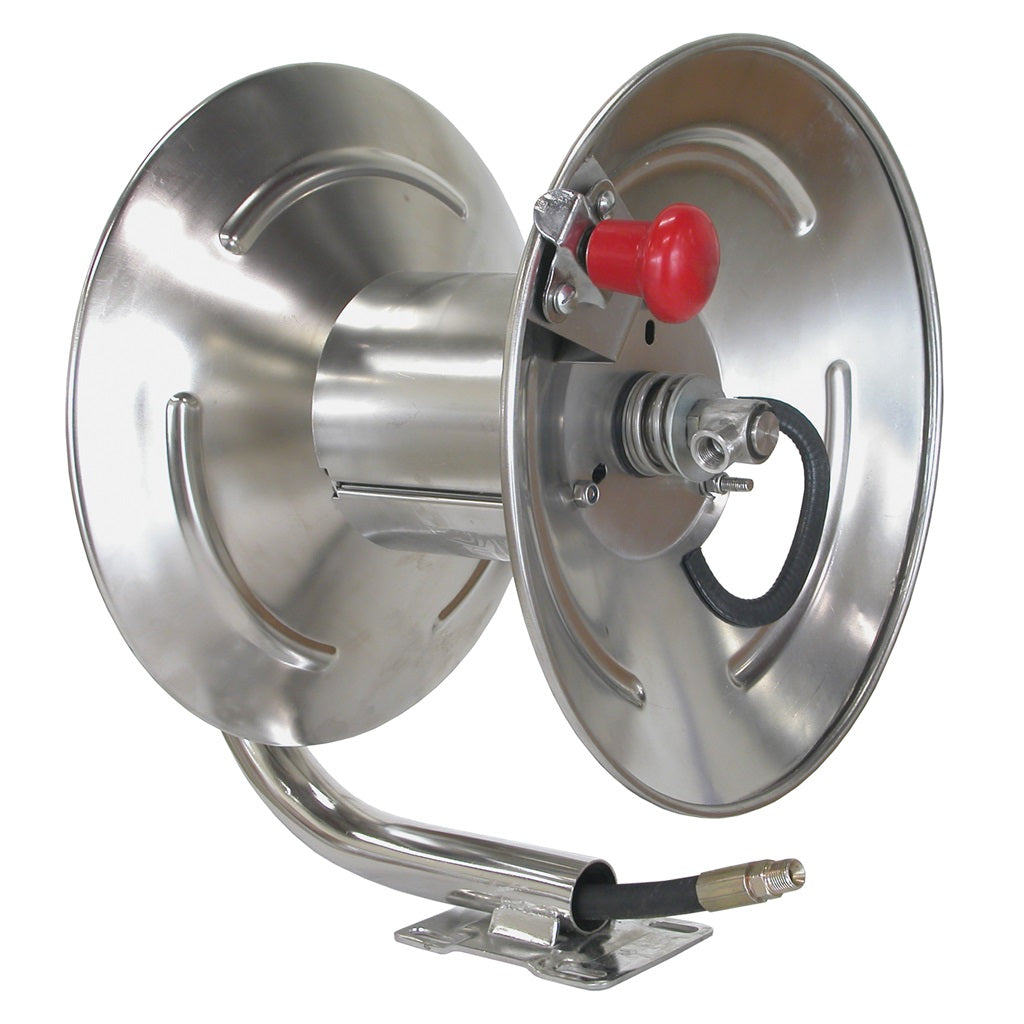 Dynablast 100 Foot High Pressure Stainless Steel Hose Reel 5000psi ATPRO Powerclean