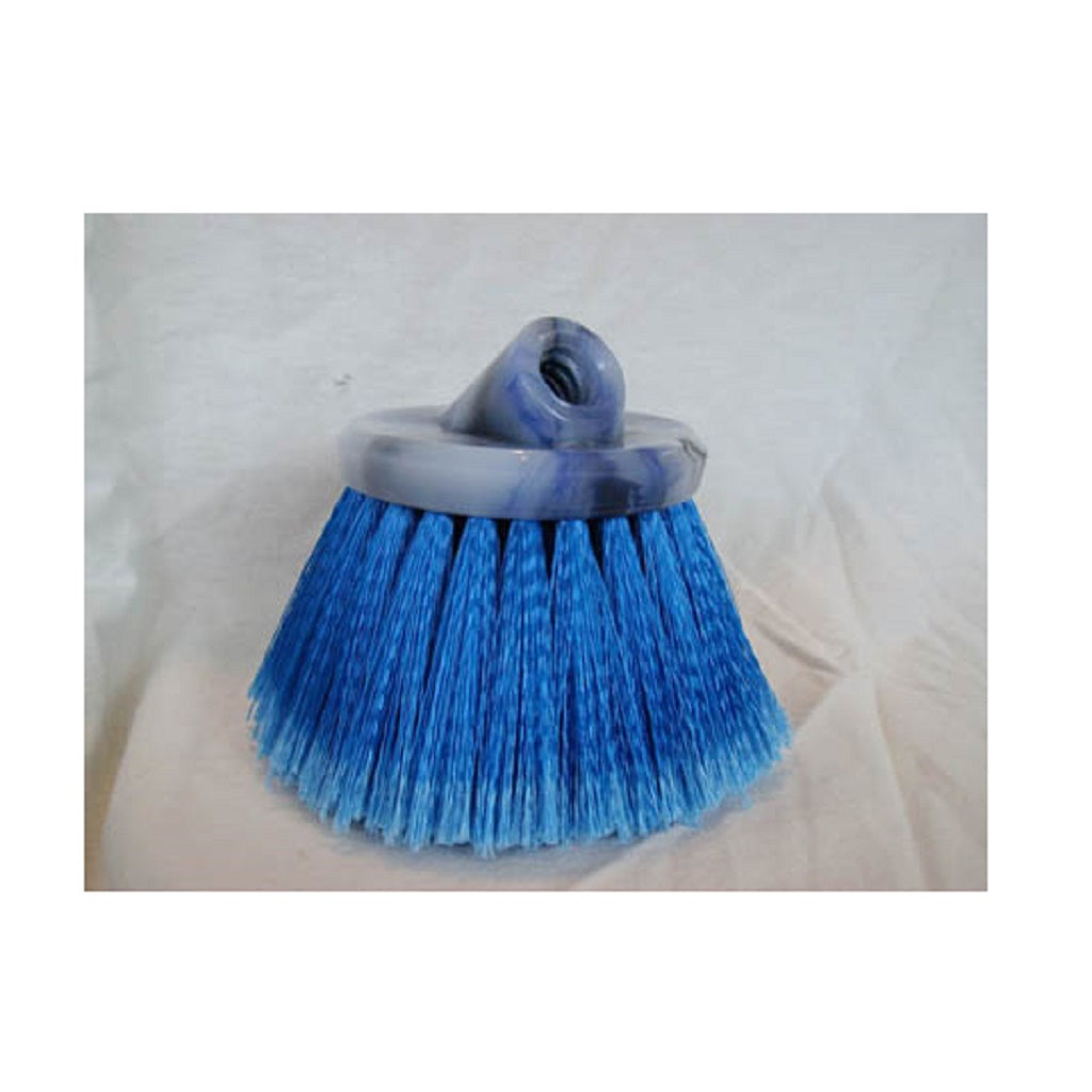 Blue Medium Soft Round Flagged Polystyrene Flow-Through Brush for Automotive Wheels, Chassis, Exhaust Pipes, Gutters and Siding