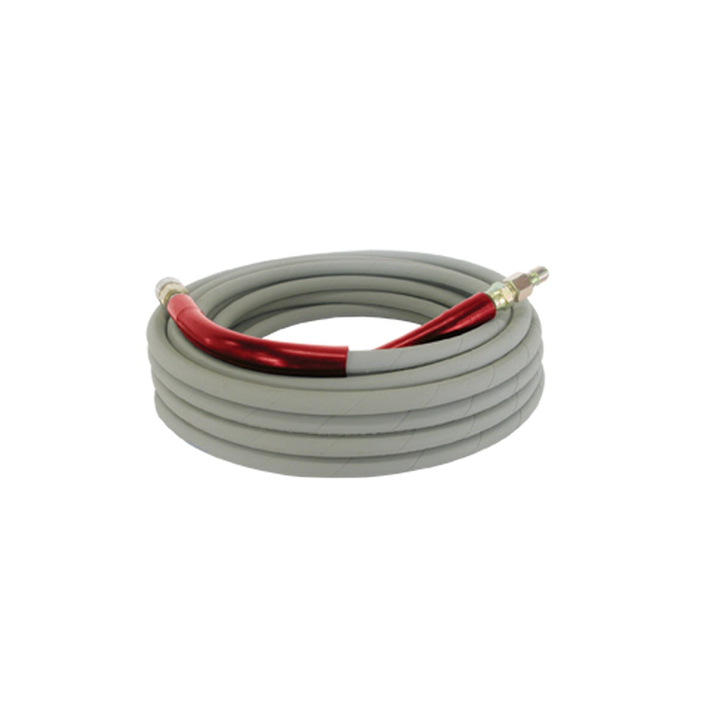 BE 6000psi 50 Feet 3/8 Inch ID Grey Non-Marking Power Washer Hose With Quick Connectors 85.238.255