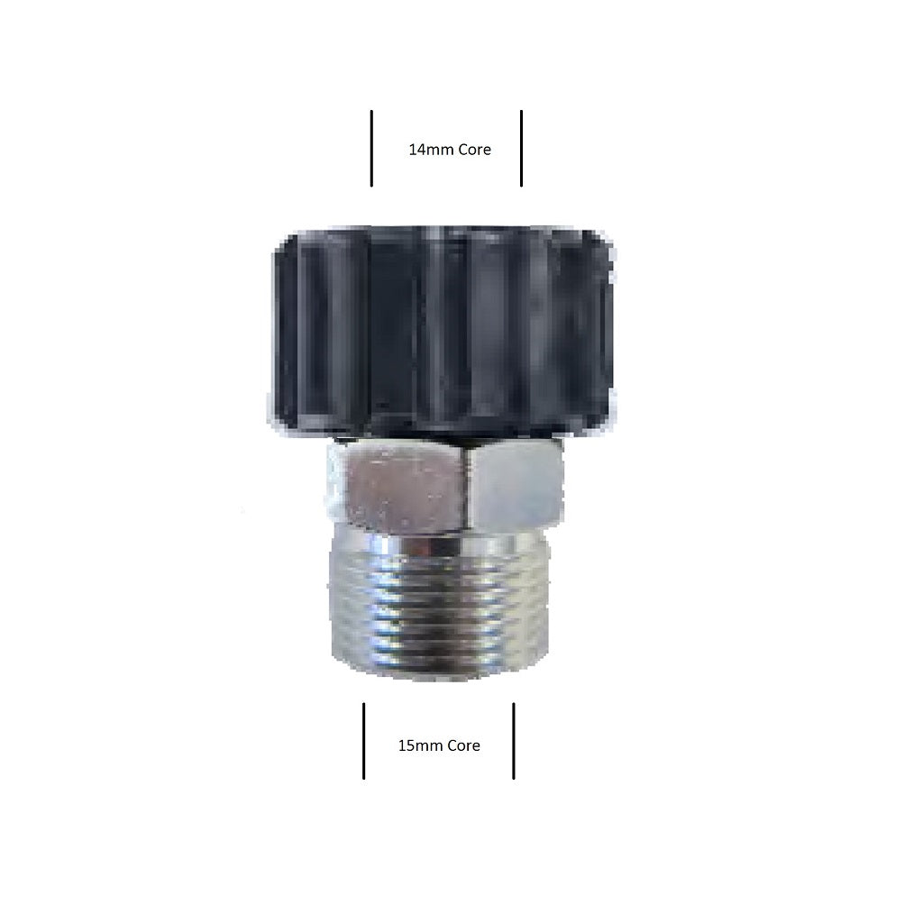 M22 Twist Seal Adapter Converts 15mm x 14mm