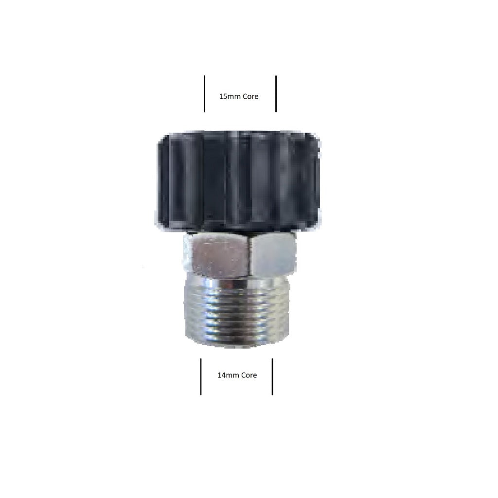 M22 Twist Seal Adapter Converts 15mm x 14mm