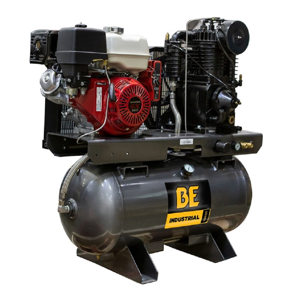 BE AC1330HEB2 30 Gallon Truck Mount Industrial Gas Air Compressor Honda GX390 23cfm @ 175psi