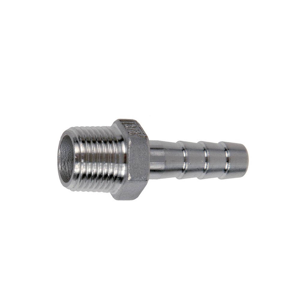 G21SS Stainless Steel Hose Barb with Male NPT Thread