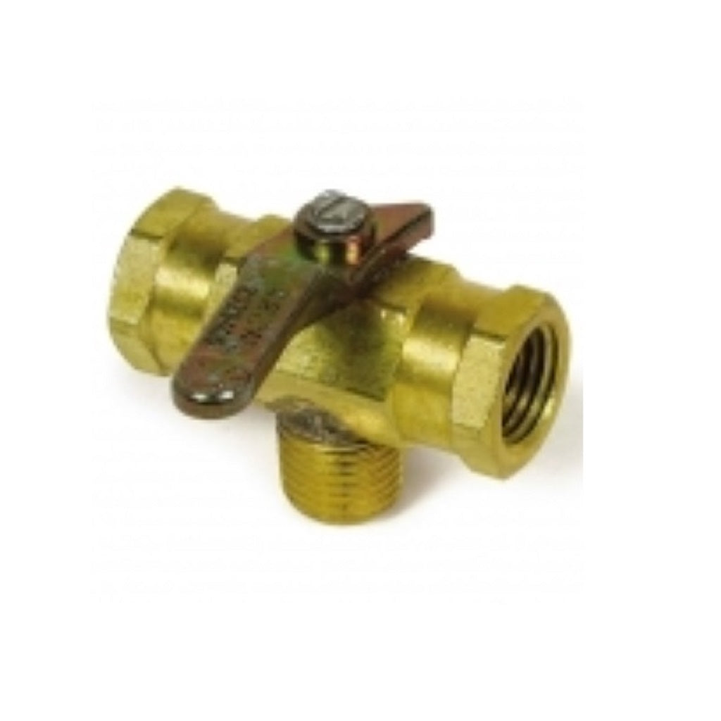 Three Way Brass Ball Valve Male In x Dual Female Out - ATPRO
