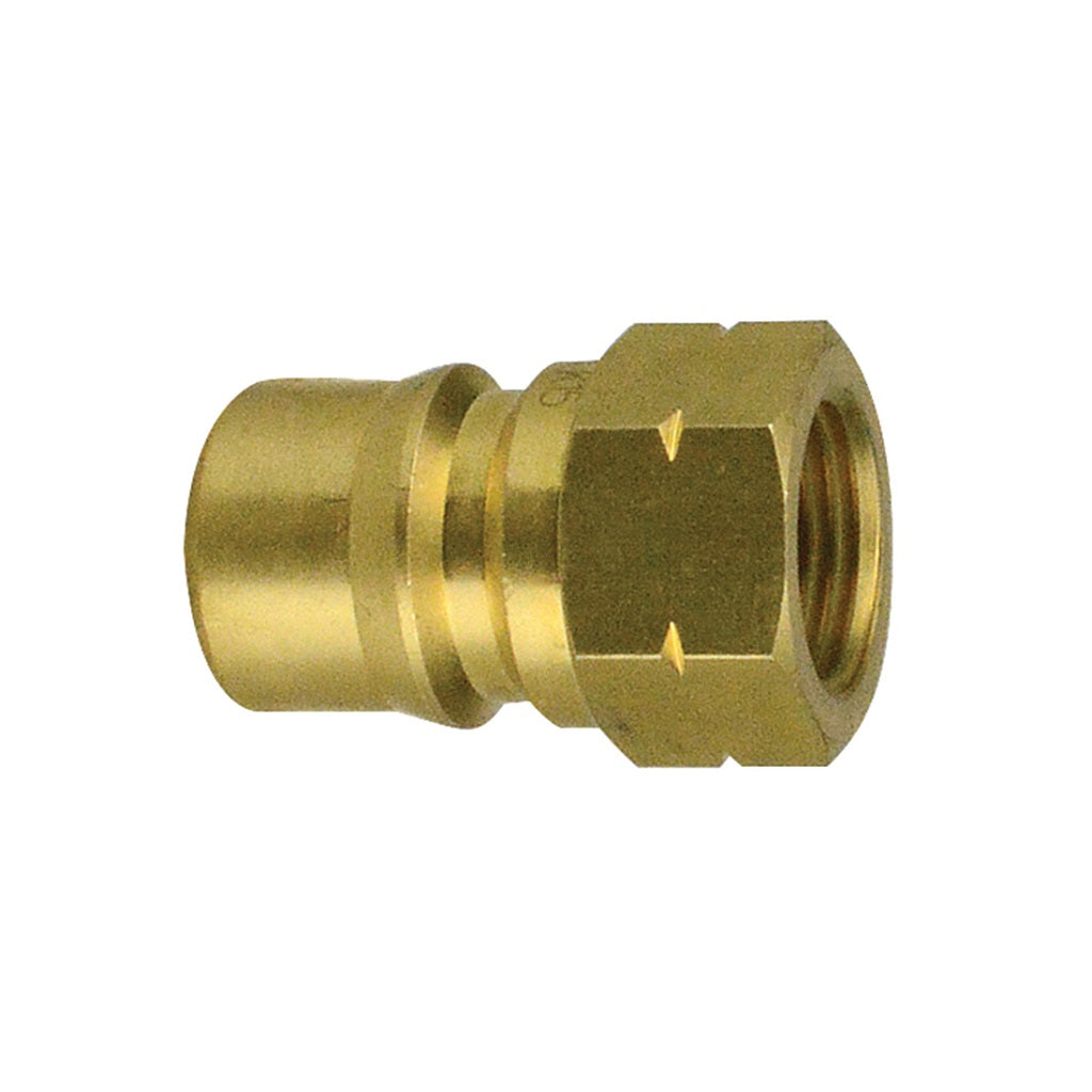 C102B Brass Hydraulic Quick Connect Nipple with Poppet Valve 2000psi
