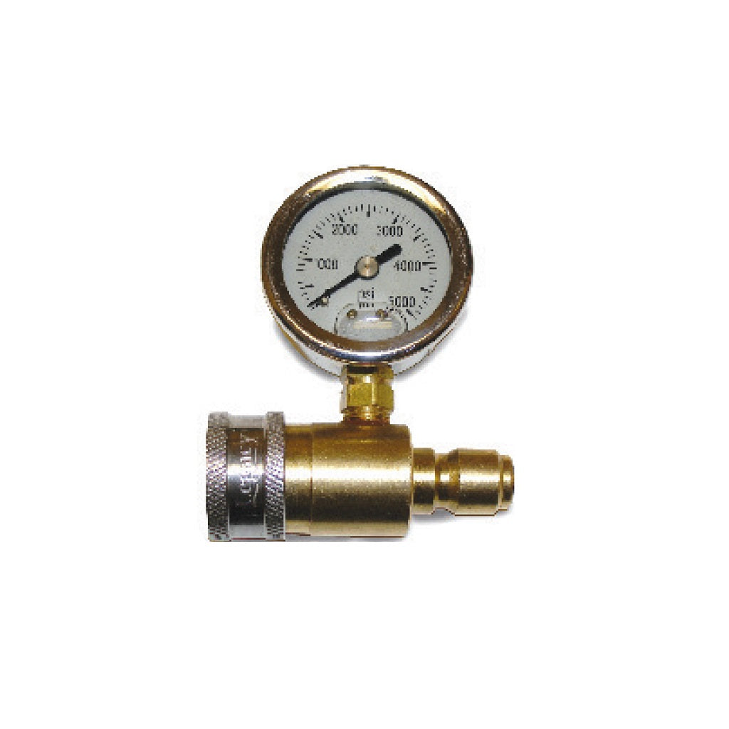 Glycerin Filled Quick Connect Pressure Gauge Kit 5000psi