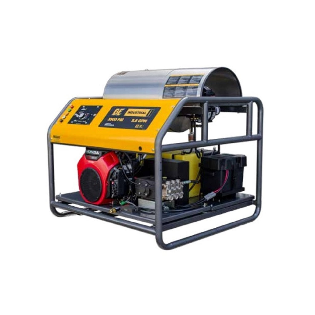 BE HW3024HG12V Industrial Hot Water Gas Pressure Washer 3000 PSI 8.0 GPM Diesel Burner