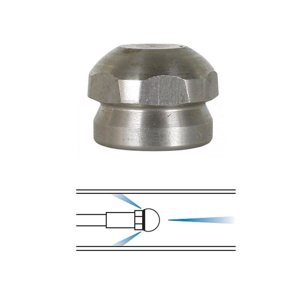 Buse laser BE 1/8&quot; (1 FWD 3 jets arrière) pour le nettoyage des égouts et des canalisations - #04.5