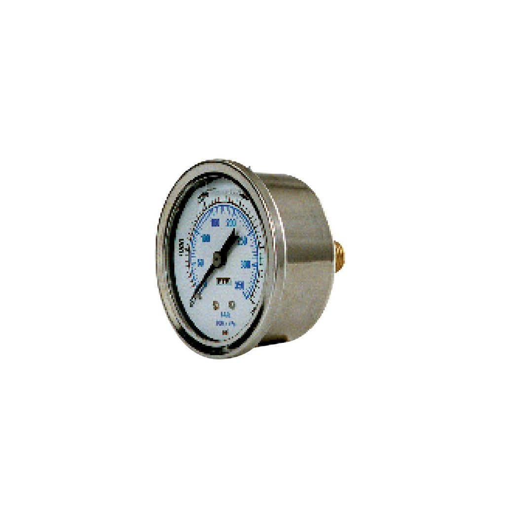 Liquid Glycerin Filled Pressure Gauge 1/4&quot; MPT